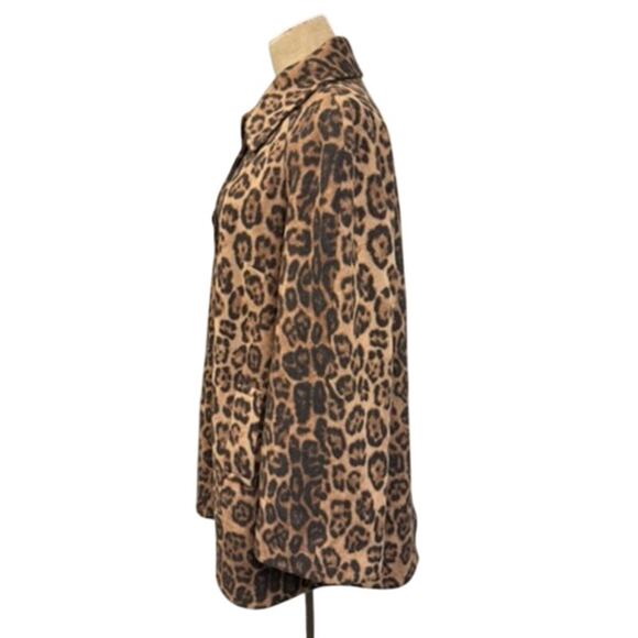 "LOUBEN" Women's Wool & Cashmere Blend Cheetah Print  Coat SZ 12 Mob Wife READ!! - Picture 2 of 15